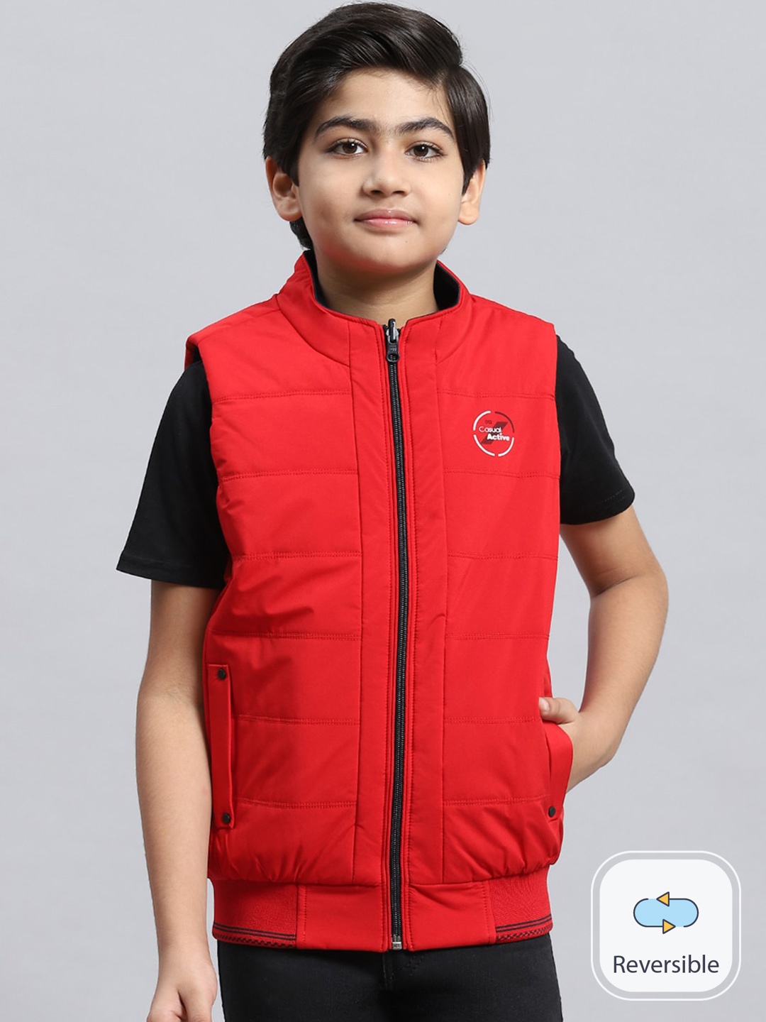 

Monte Carlo Boys Reversible Puffer Jacket, Red