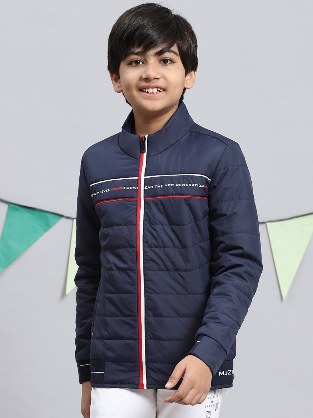 

Monte Carlo Boys Striped Padded Jacket, Navy blue