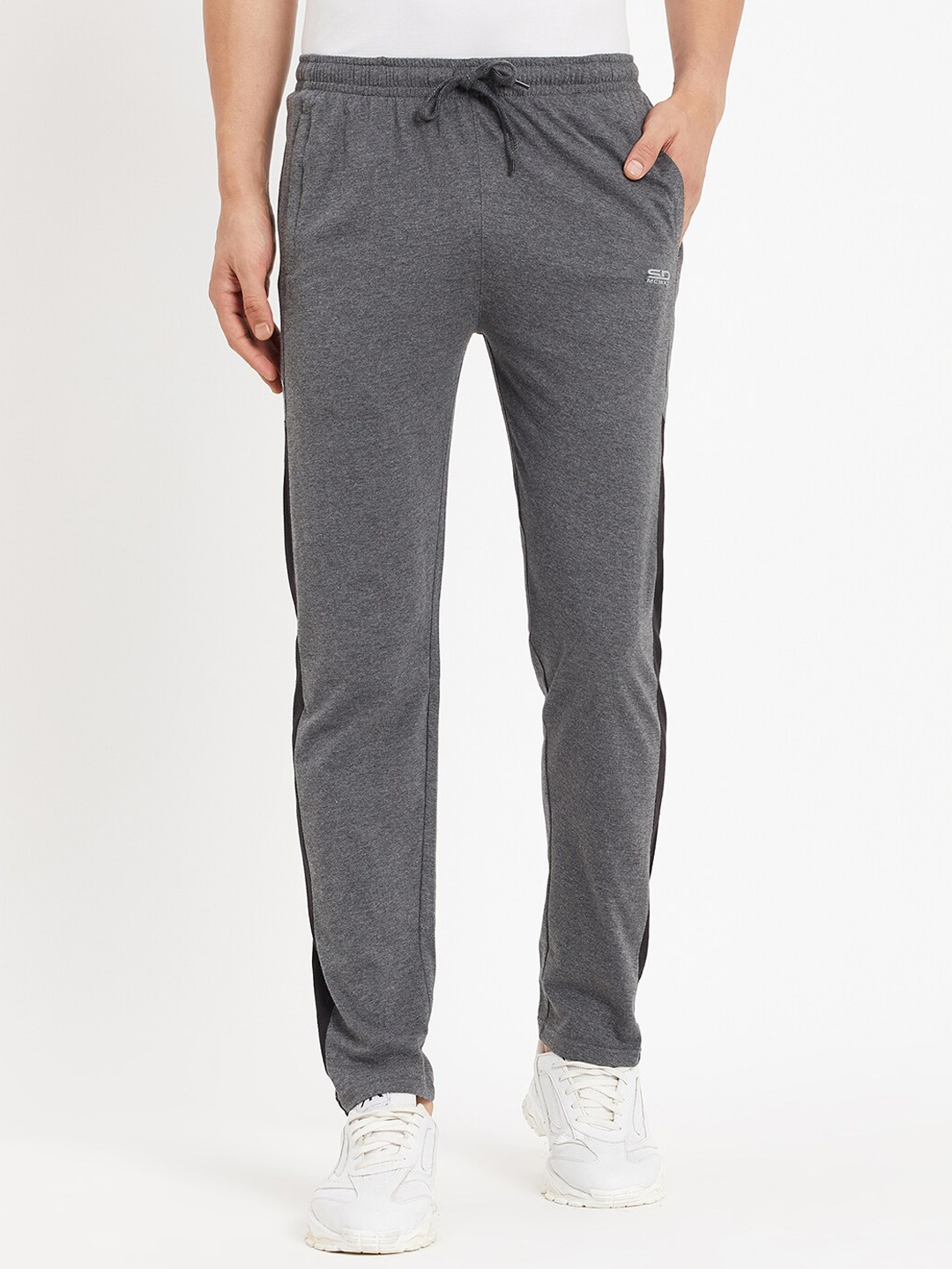 

Duke Men Cotton Mid-Rise Track Pants, Grey