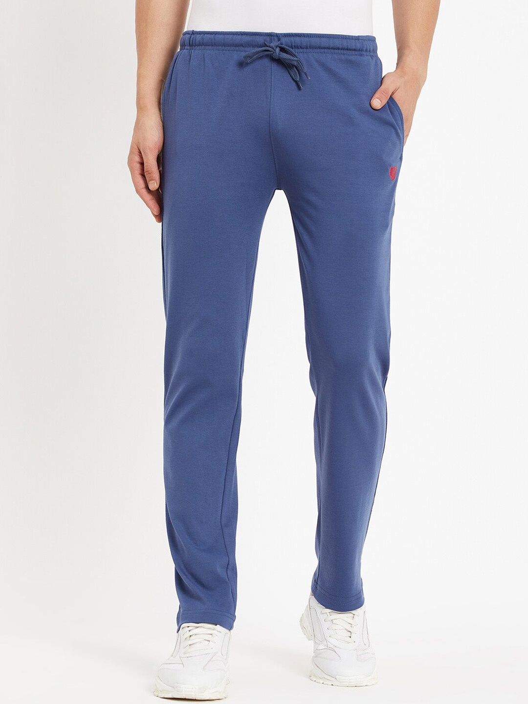 

Duke Men Cotton Mid-Rise Track Pants, Blue