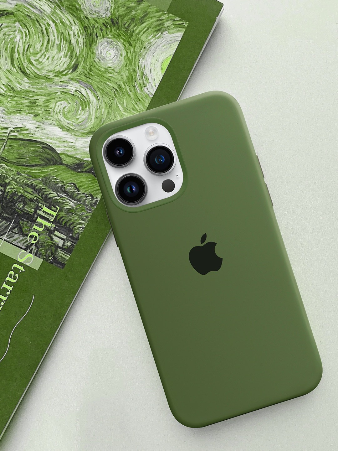 

TREEMODA iPhone 14 Pro Max Silicone Back Case, Green