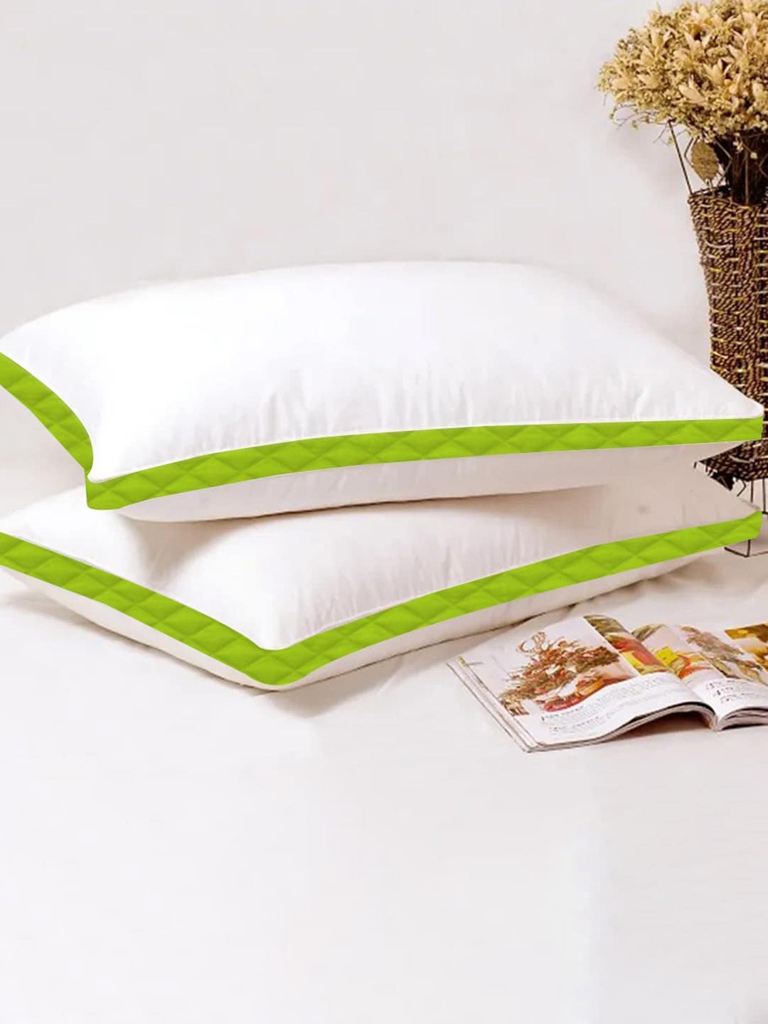 

Adbeni Grey 2 Pieces Sleeping Pillows, White