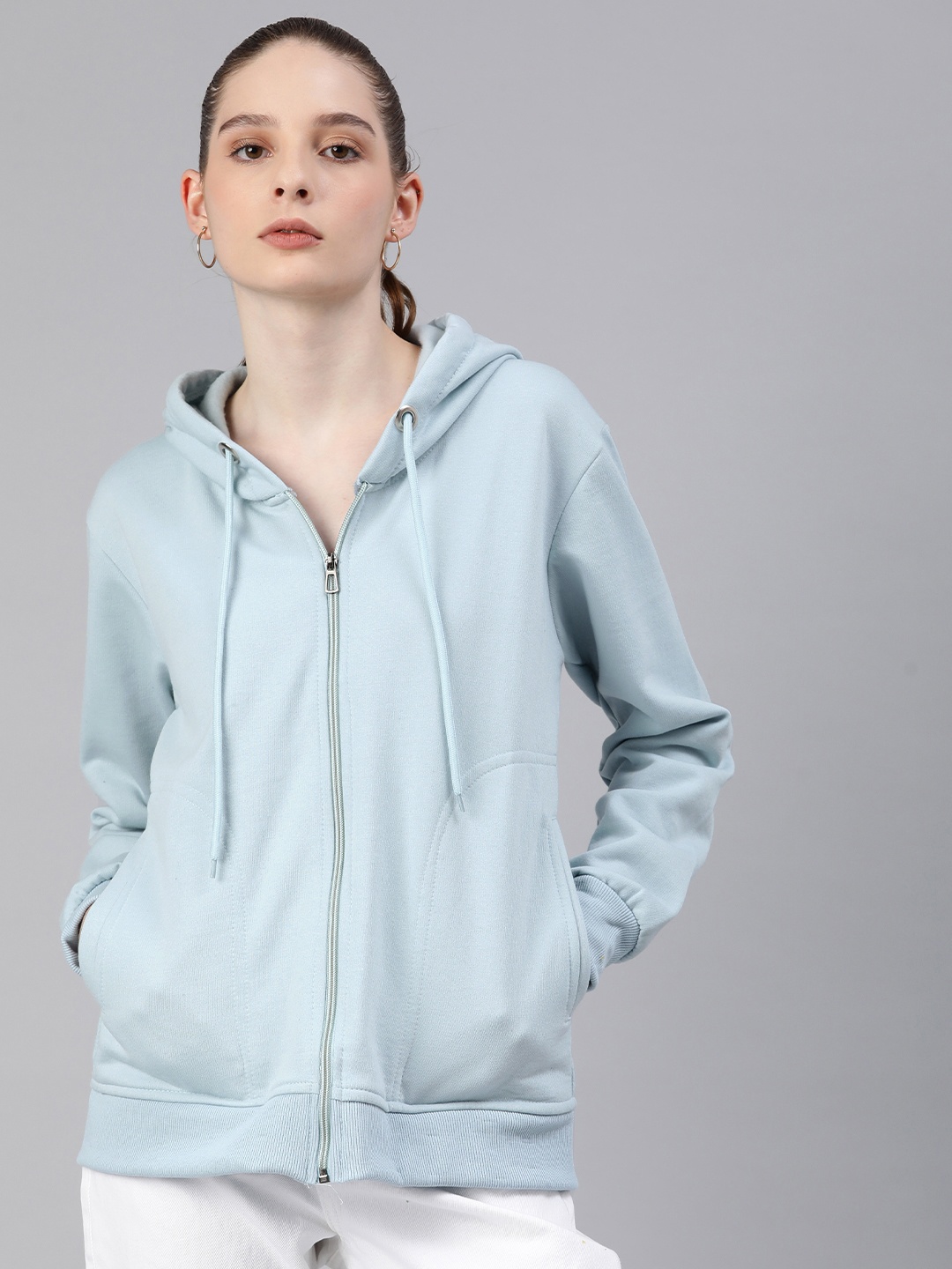 

ADBUCKS Hooded Longline Sweatshirt, Blue