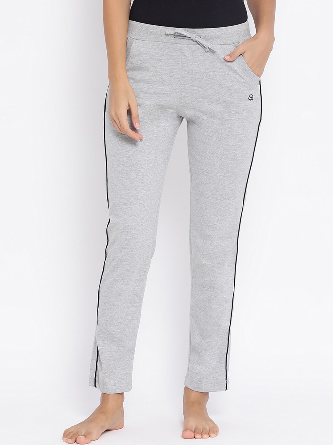 

Macrowoman W-Series Women Mid-Rise Cotton Lounge Pants, Grey