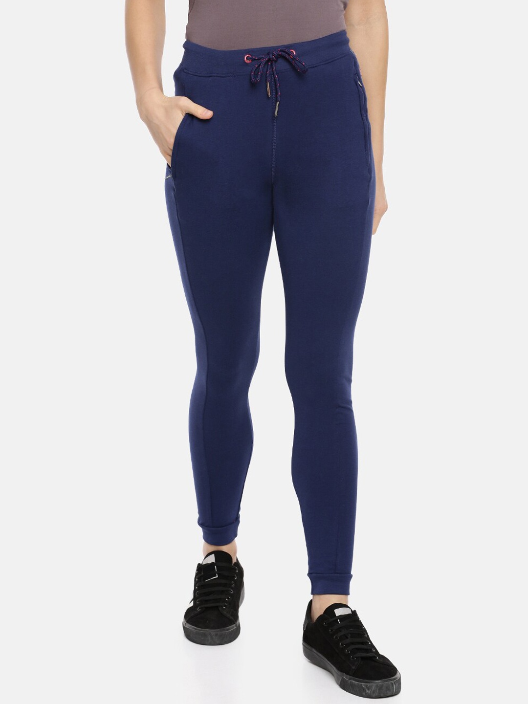 

Macrowoman W-Series Women Cotton Mid-Rise Joggers, Blue