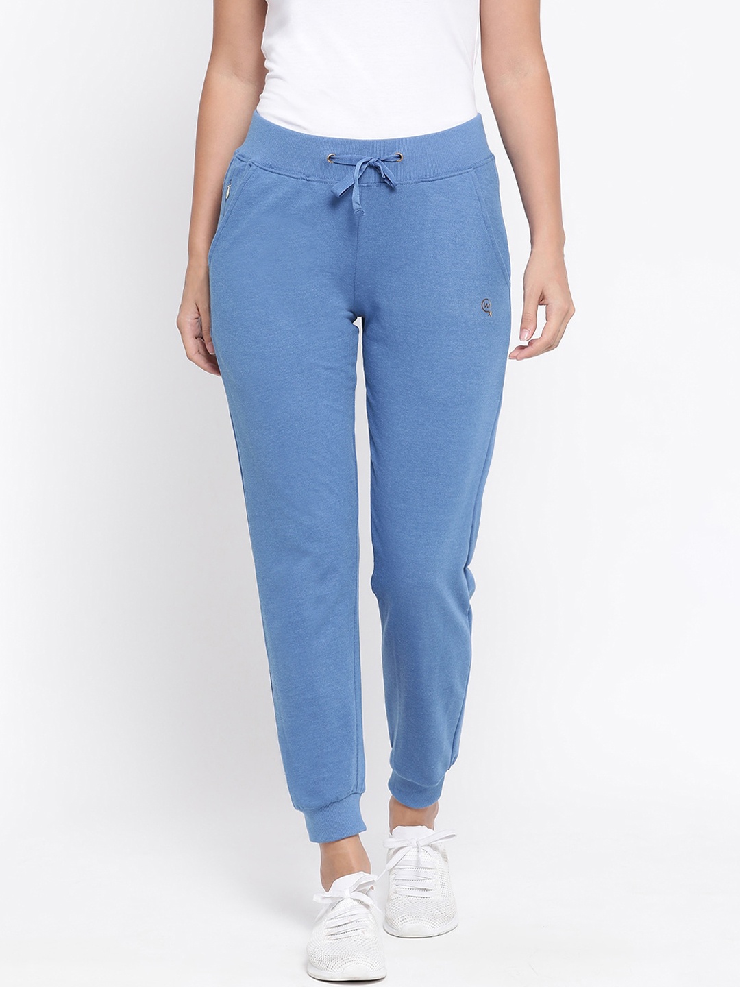 

Macrowoman W-Series Women Cotton Mid-Rise Joggers, Blue