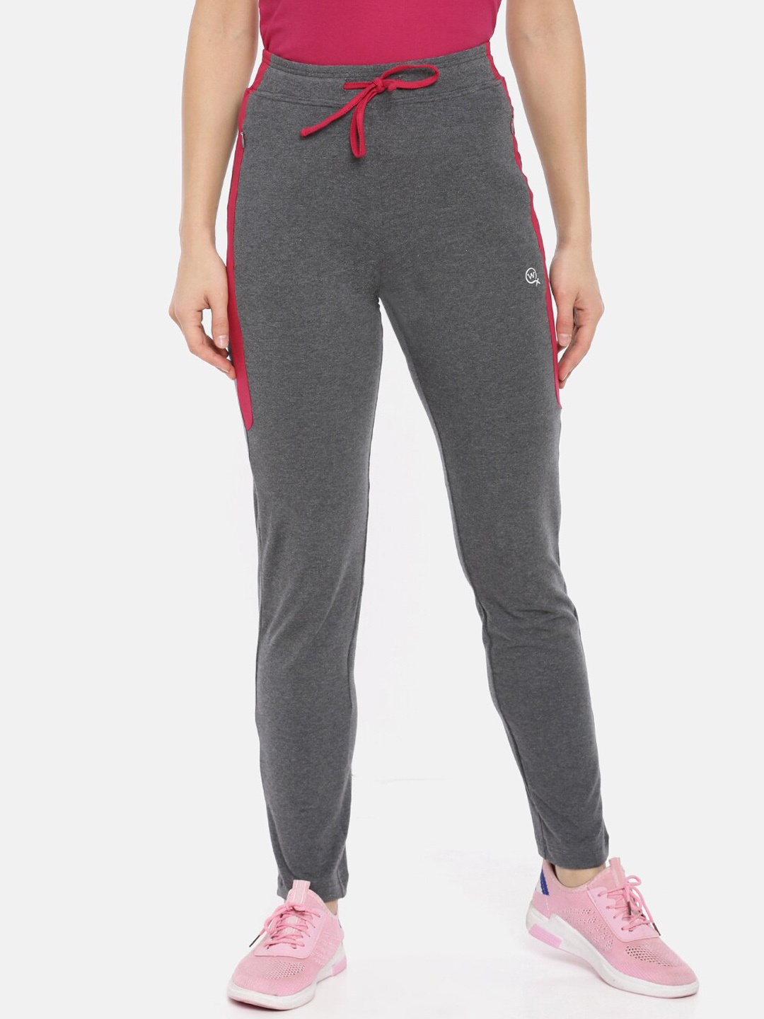 

Macrowoman W-Series Women Cotton Mid-Rise Track Pants, Charcoal