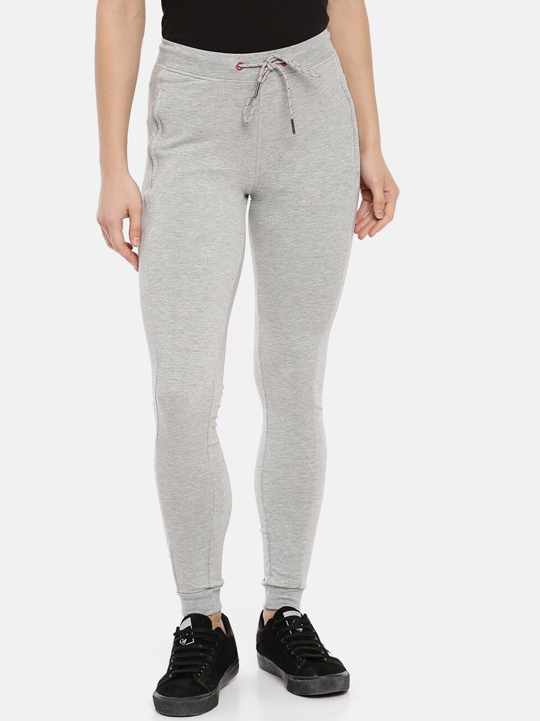 

Macrowoman W-Series Women Cotton Mid-Rise Joggers, Grey