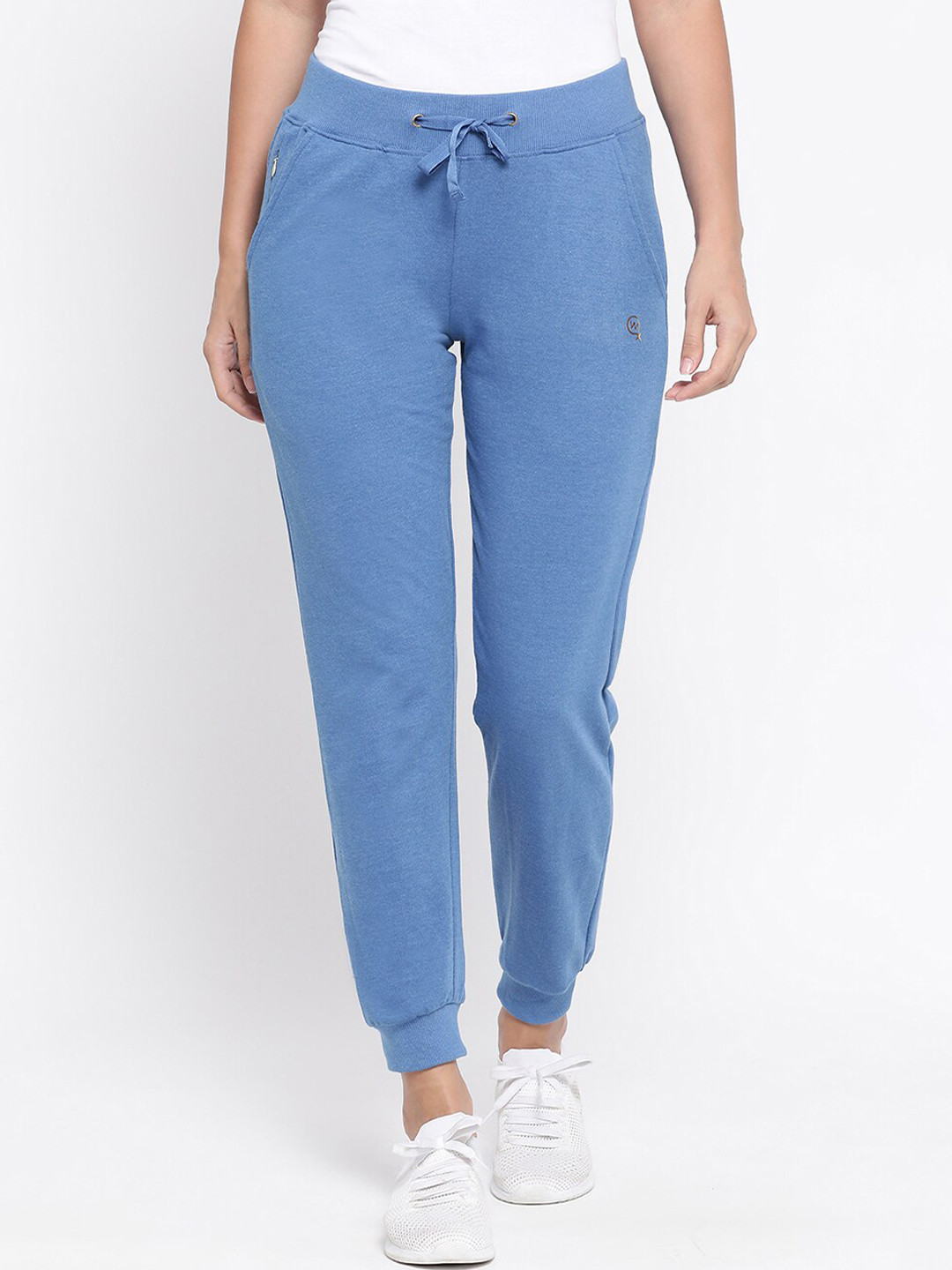 

Macrowoman W-Series Women Cotton Mid-Rise Joggers, Blue