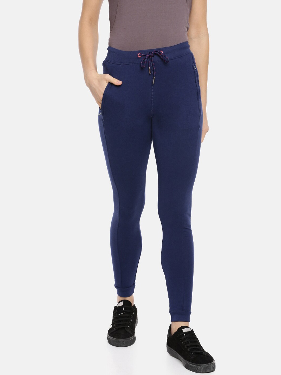 

Macrowoman W-Series Women Cotton Mid-Rise Joggers, Blue