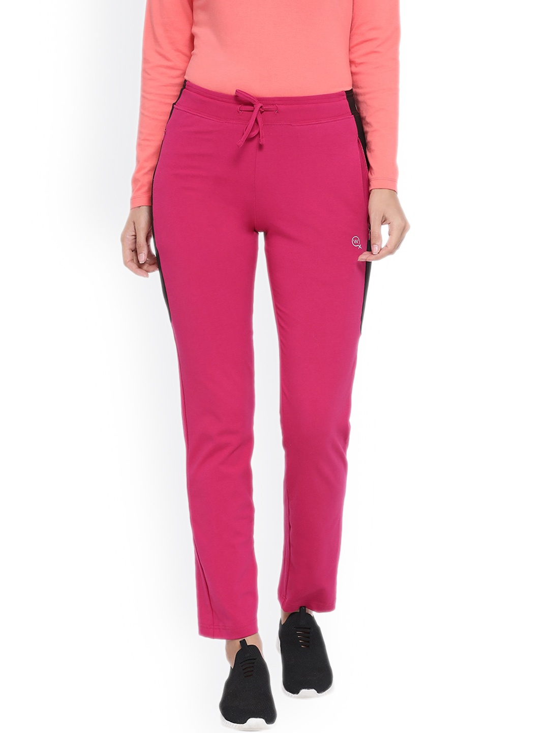 

Macrowoman W-Series Women Cotton Mid-Rise Track Pants, Pink