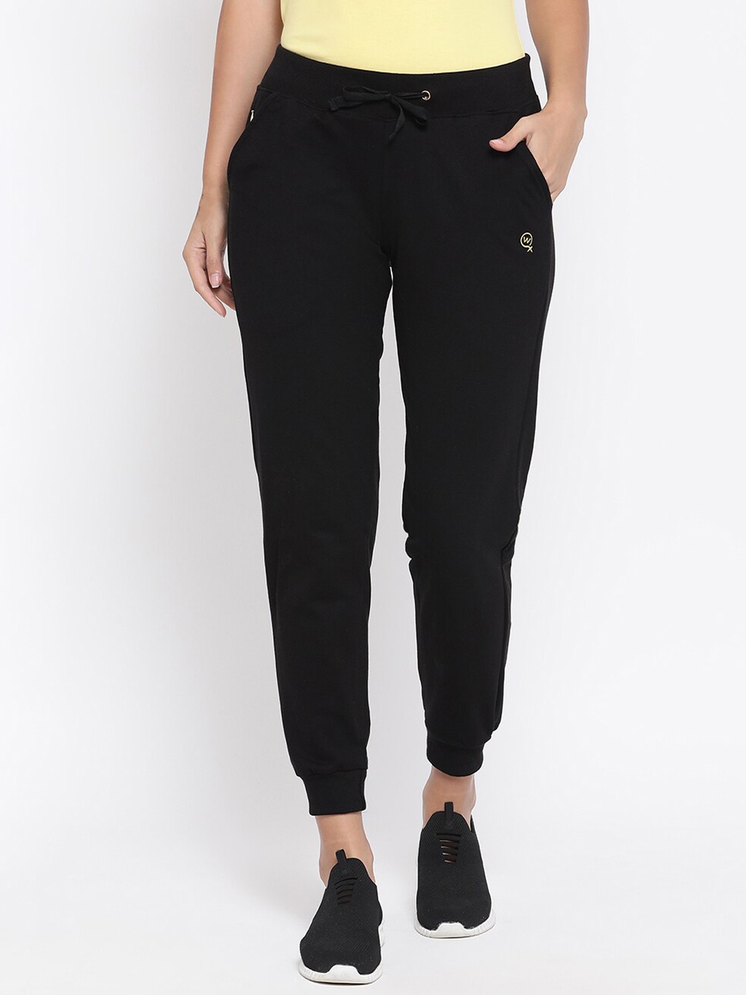 

Macrowoman W-Series Women Cotton Mid-Rise Joggers, Black