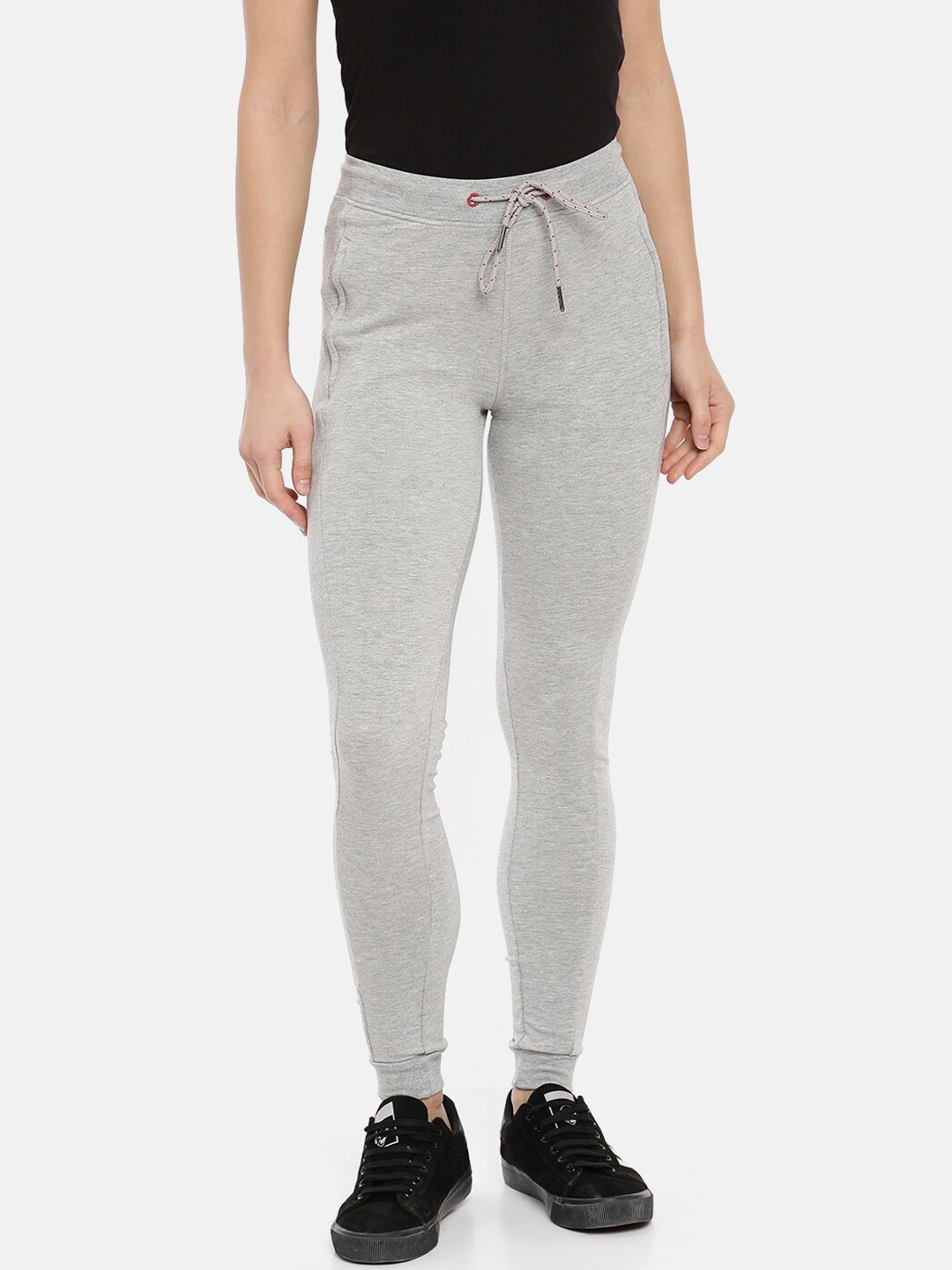 

Macrowoman W-Series Women Cotton Mid-Rise Track Pants, Grey