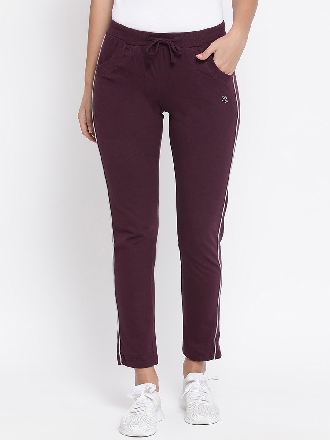 

Macrowoman W-Series Women Cotton Mid-Rise Track Pants, Purple