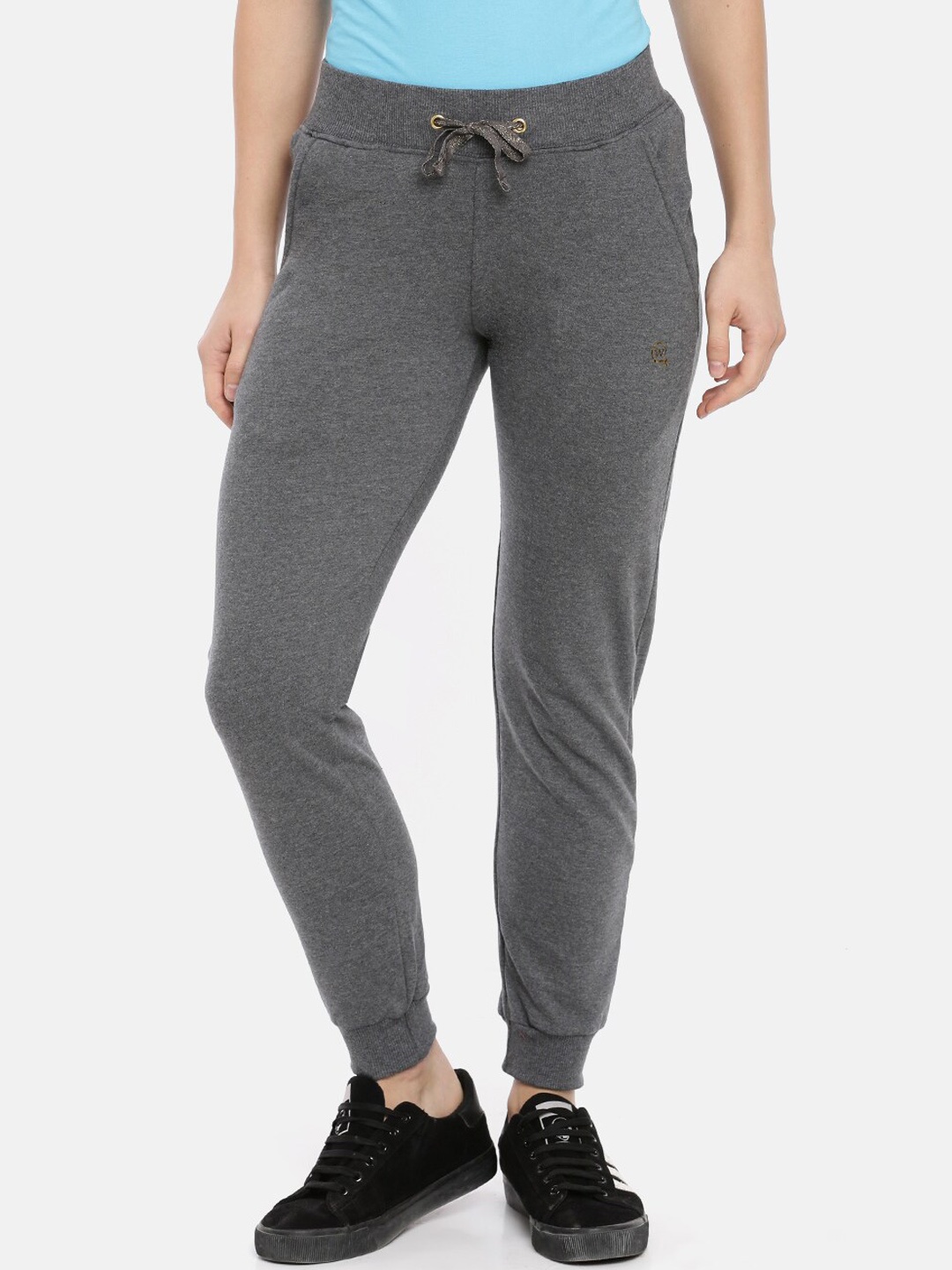 

Macrowoman W-Series Women Cotton Mid-Rise Joggers, Grey