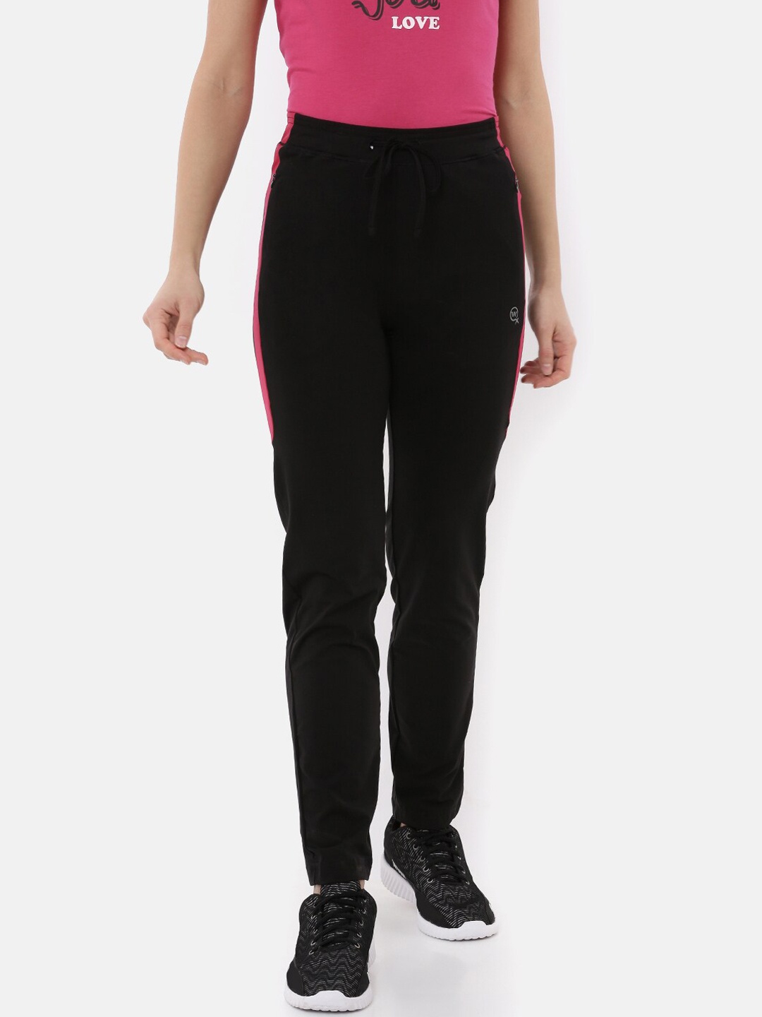 

Macrowoman W-Series Women Cotton Mid-Rise Track Pants, Black