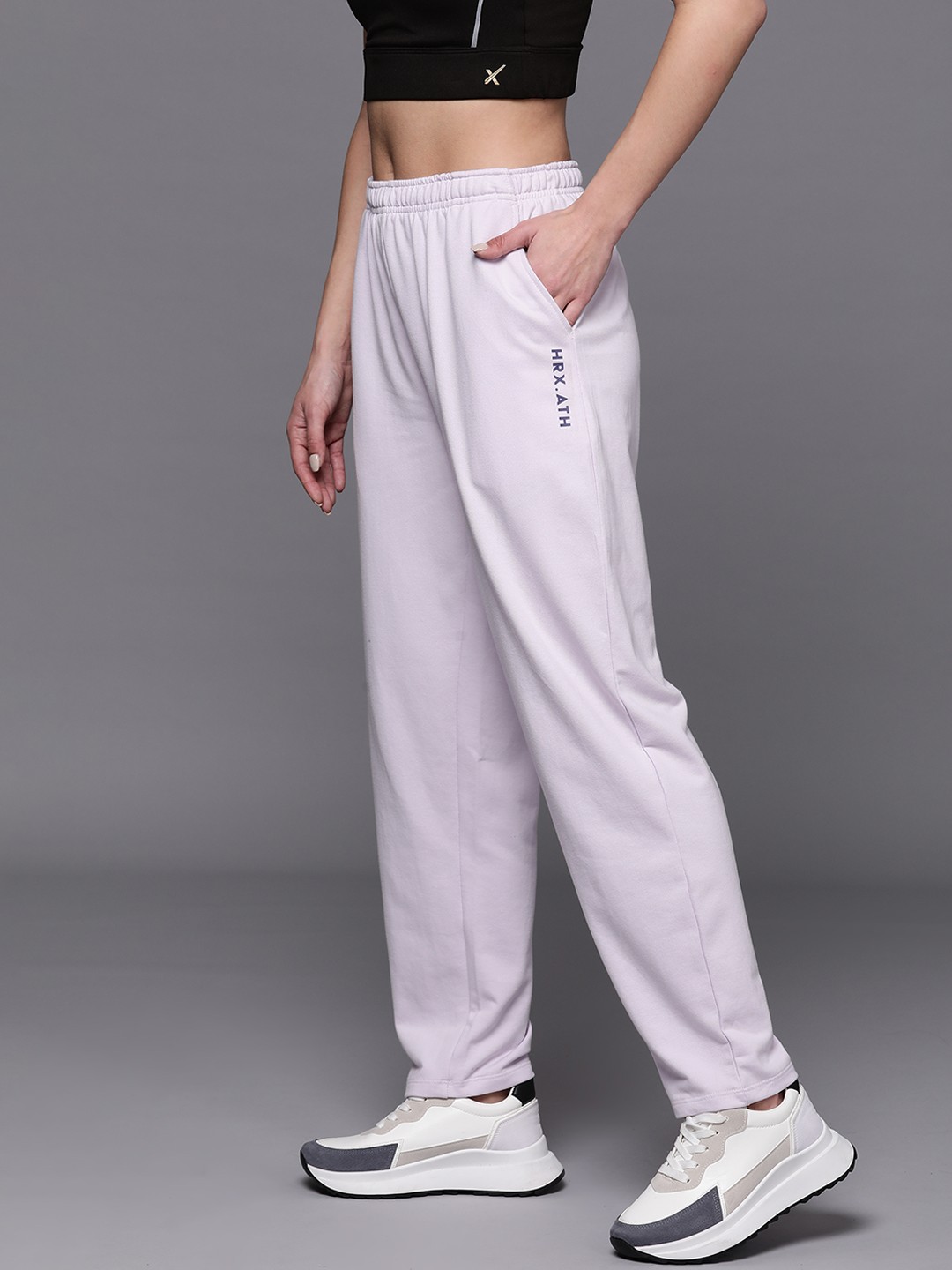 

HRX by Hrithik Roshan Women Solid Track Pants, Lavender