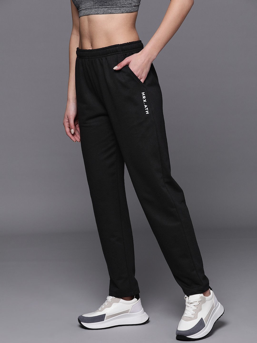 

HRX by Hrithik Roshan Women Lifestyle Track Pants, Black