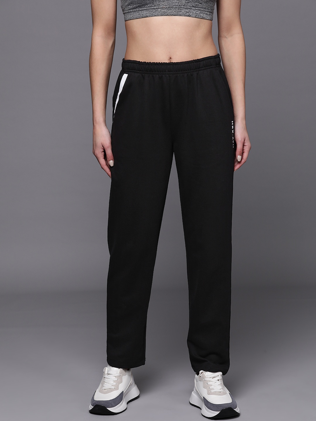 

HRX by Hrithik Roshan Women Solid Track Pants, Black