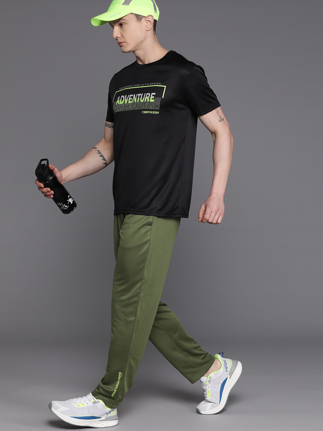 

HRX by Hrithik Roshan Men Running Rapid-Dry Track Pants, Olive