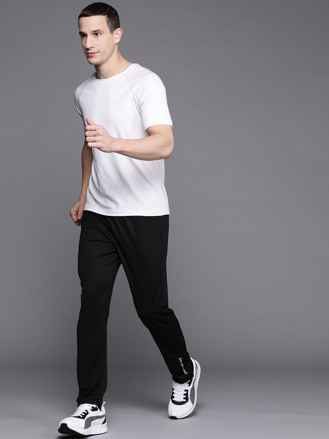 

HRX by Hrithik Roshan Men Rapid-Dry Running Track Pants, Black