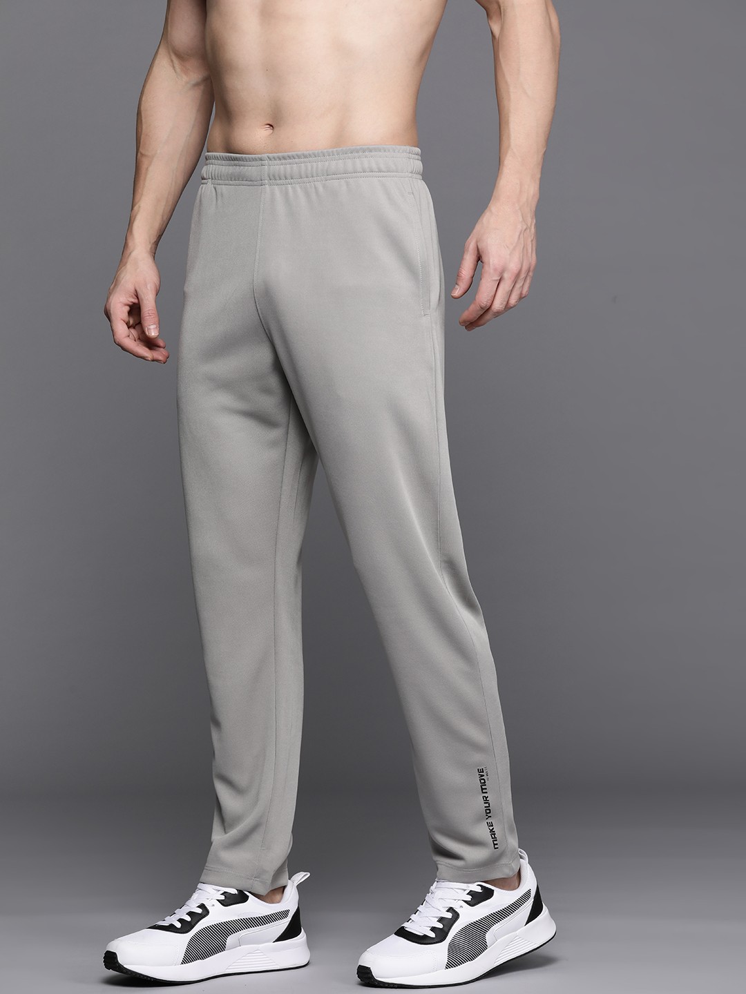 

HRX by Hrithik Roshan Men Rapid-Dry Running Track Pants, Grey