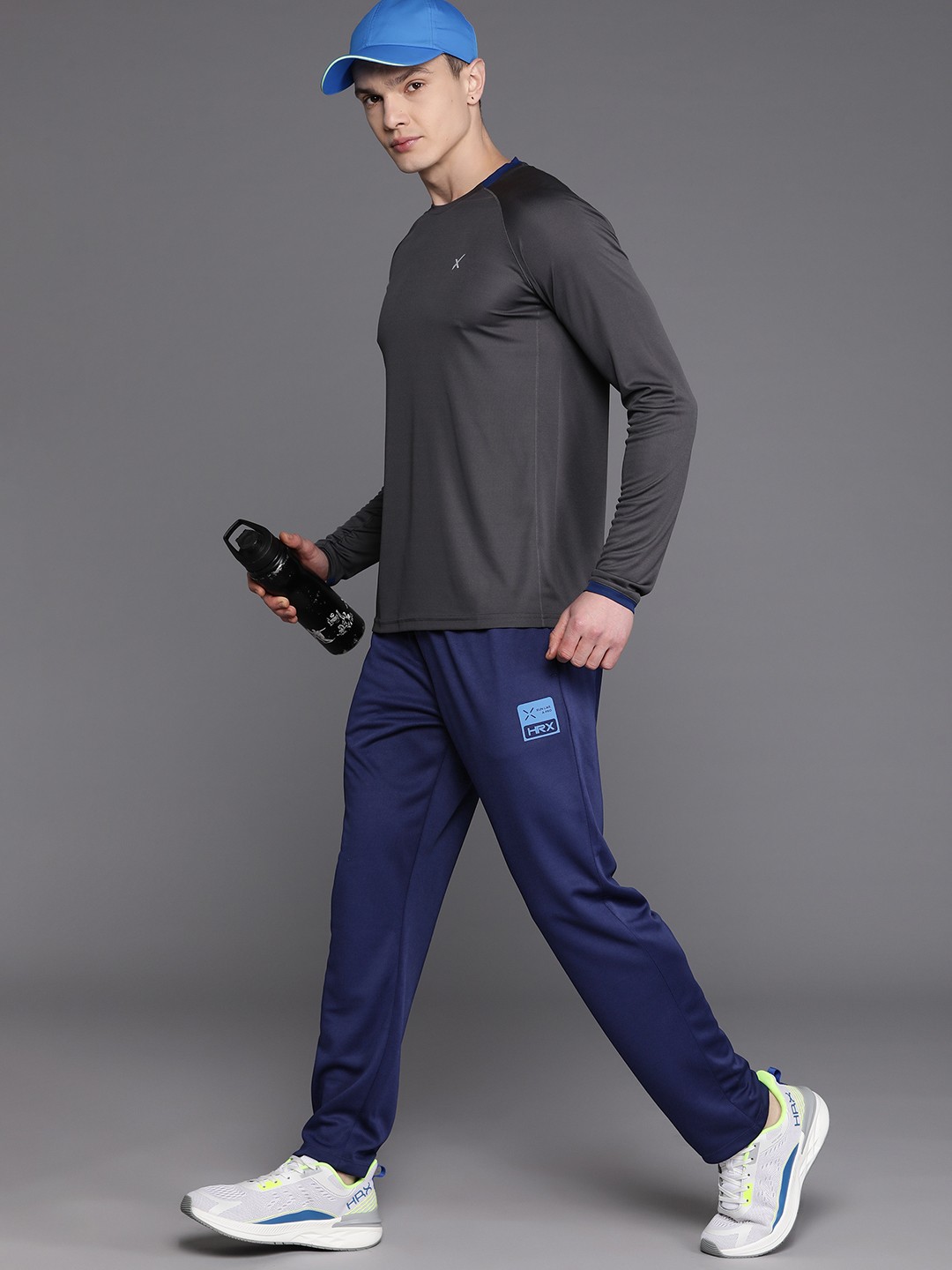 

HRX by Hrithik Roshan Men Running Track Pants, Navy blue