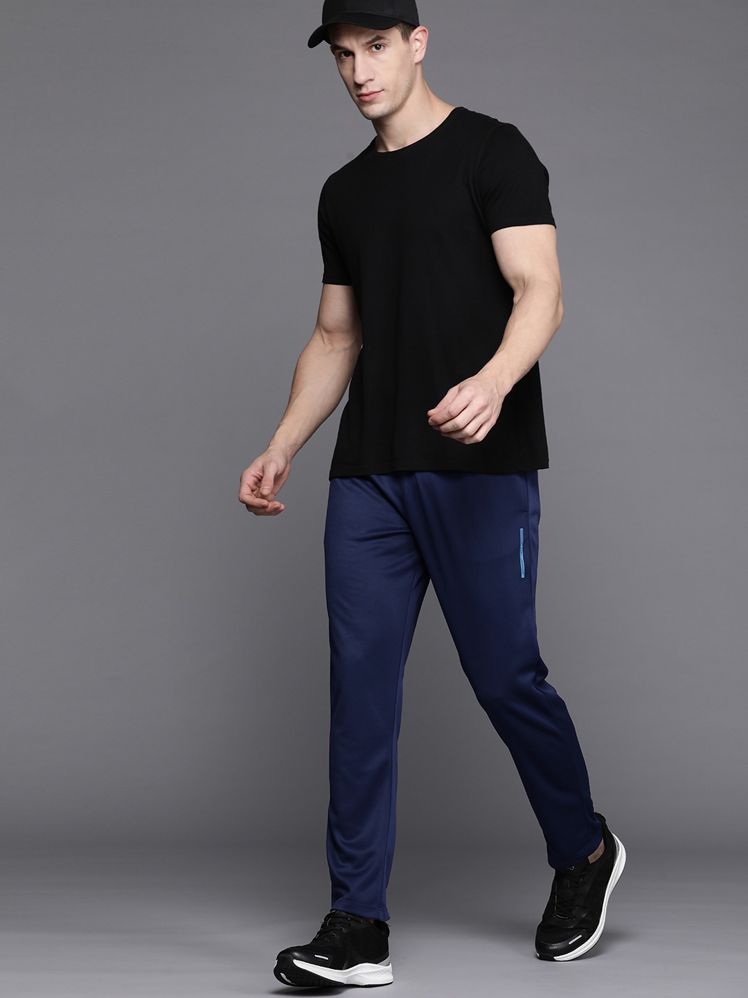 

HRX by Hrithik Roshan Men Rapid-Dry Running Track Pants, Navy blue