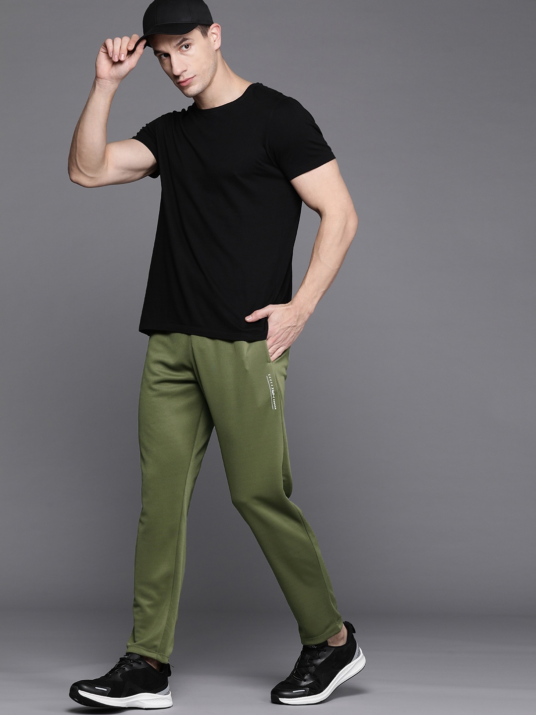 

HRX by Hrithik Roshan Men Rapid-Dry Running Track Pants, Olive