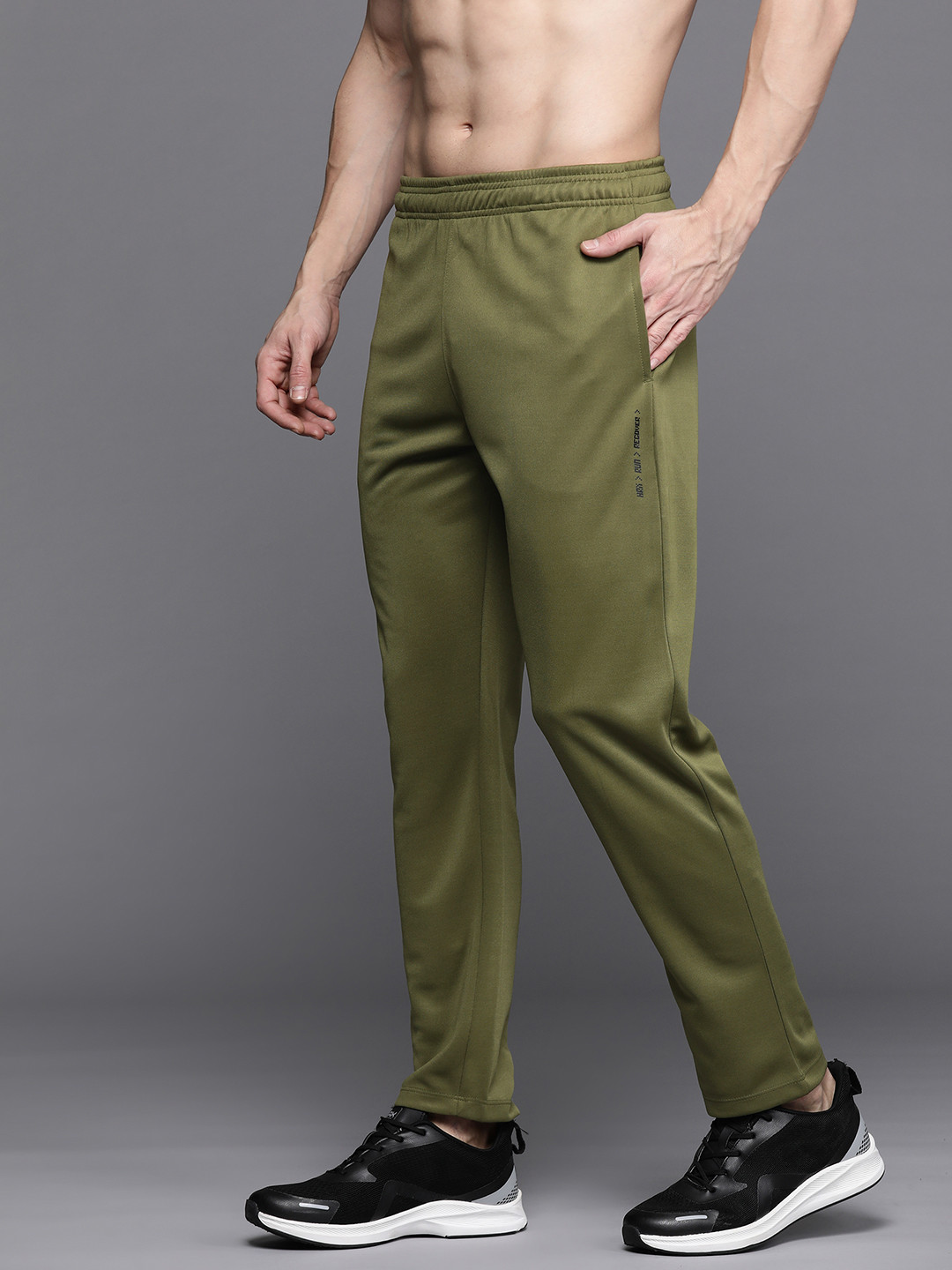 

HRX by Hrithik Roshan Men Rapid-Dry Running Track Pants, Olive