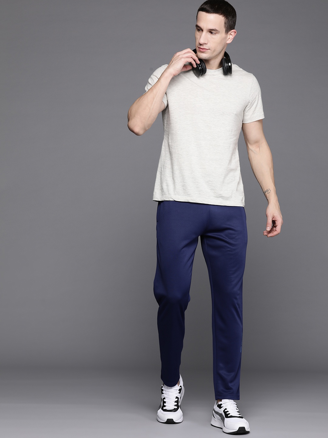 

HRX by Hrithik Roshan Men Rapid-Dry Running Track Pants, Blue