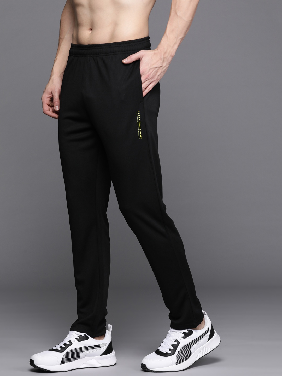 

HRX by Hrithik Roshan Men Rapid-Dry Running Track Pants, Black