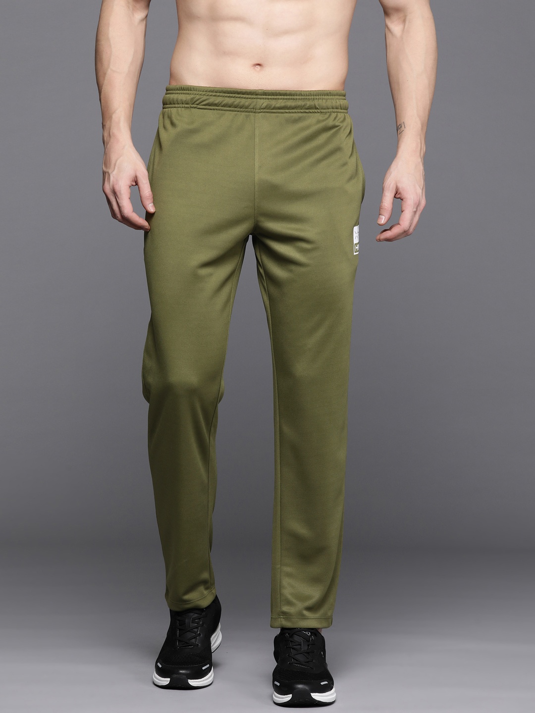 

HRX by Hrithik Roshan Men Rapid-Dry Running Track Pants, Olive