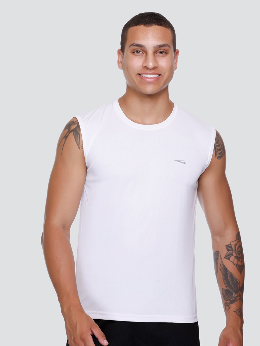 

GDX Sports Round Neck Dri-FIT Sports T-shirt, White