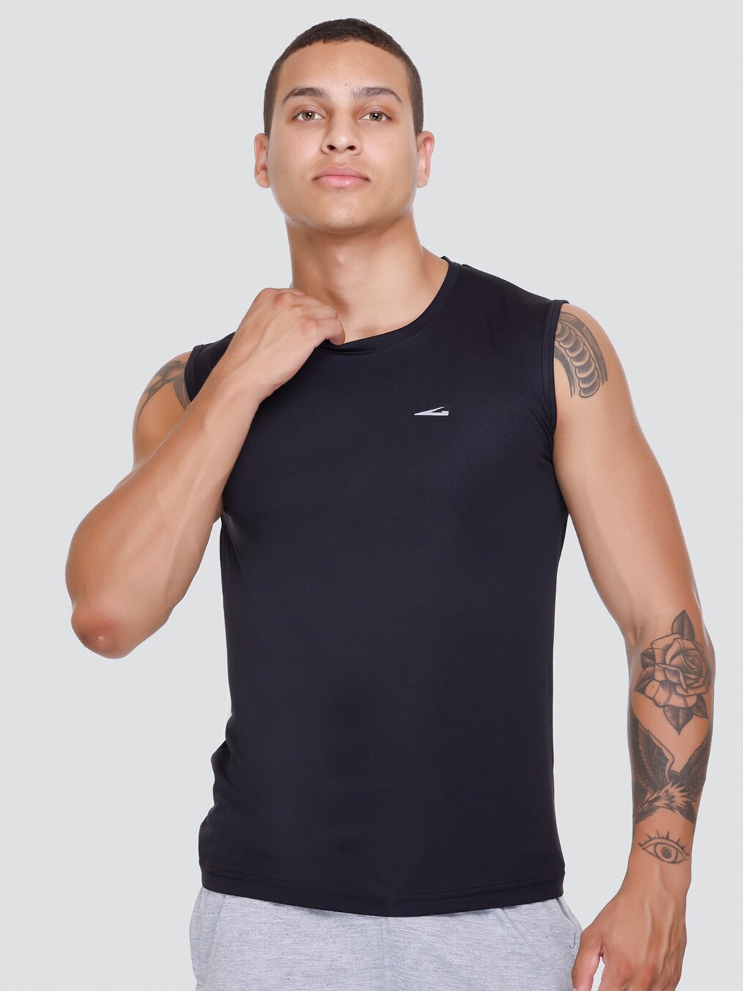 

GDX Sports Round Neck Dri-FIT Sports T-shirt, Black