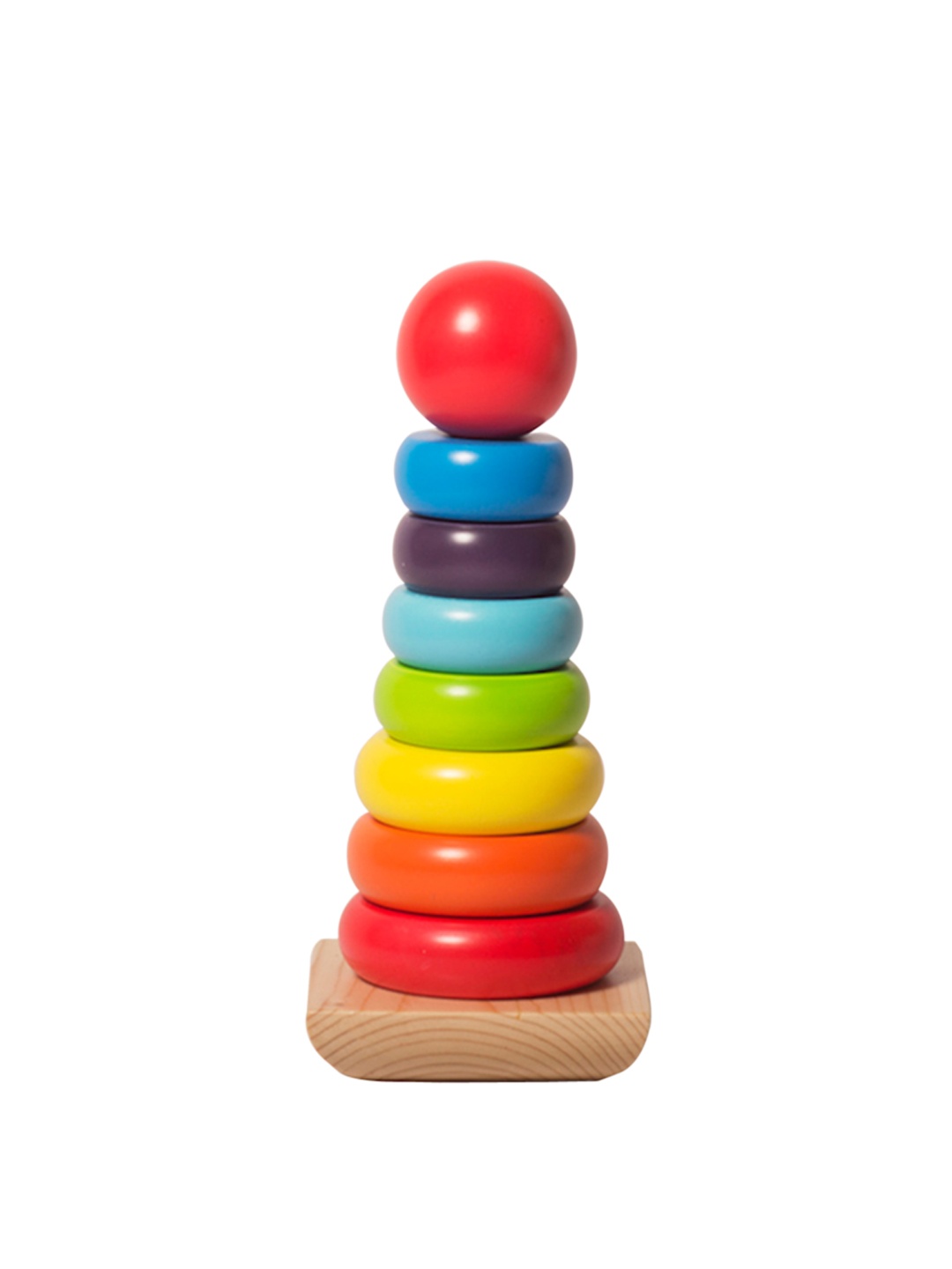

shumee Unisex Multicoloured Wooden Rainbow Stacker, Multi