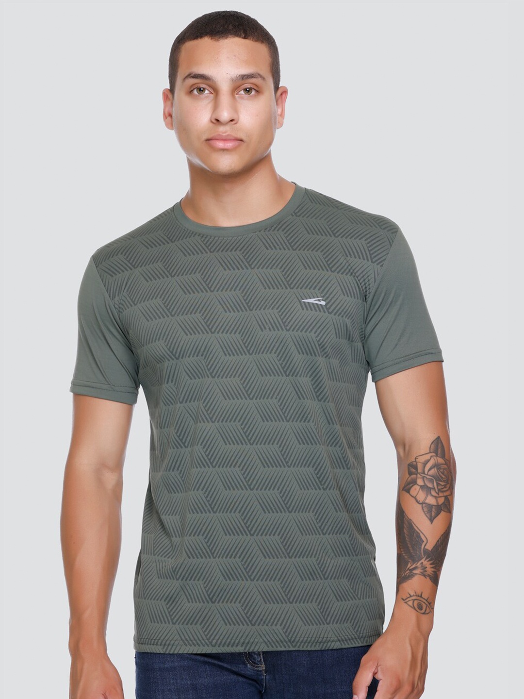 

GDX Sports Abstract Printed Dri-FIT T-shirt, Olive