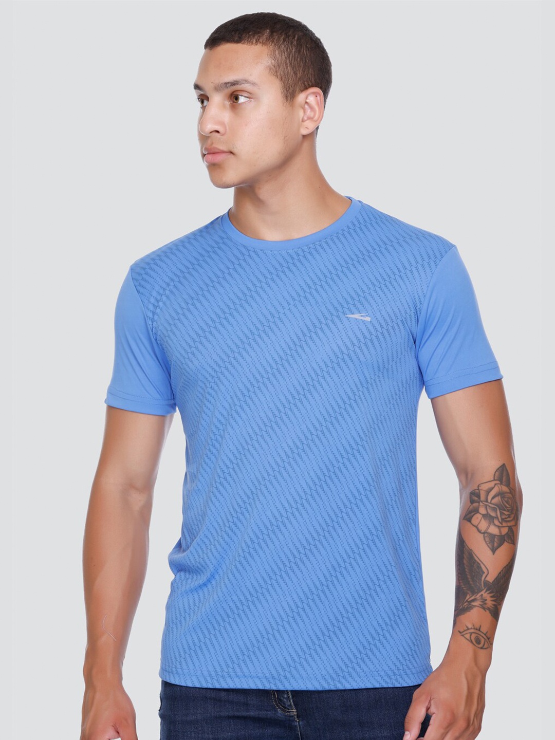

GDX Sports Abstract Printed Dri-FIT T-shirt, Turquoise blue