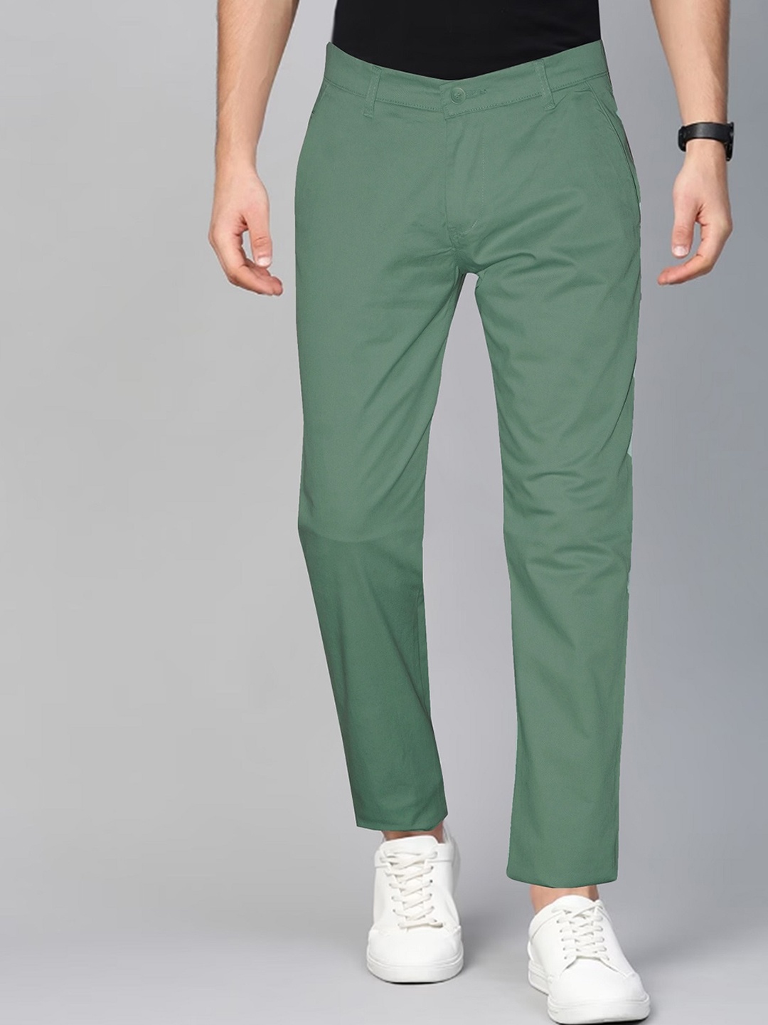 

Jb Just BLACK Men Classic Slim Fit Cotton Regular Trousers, Green