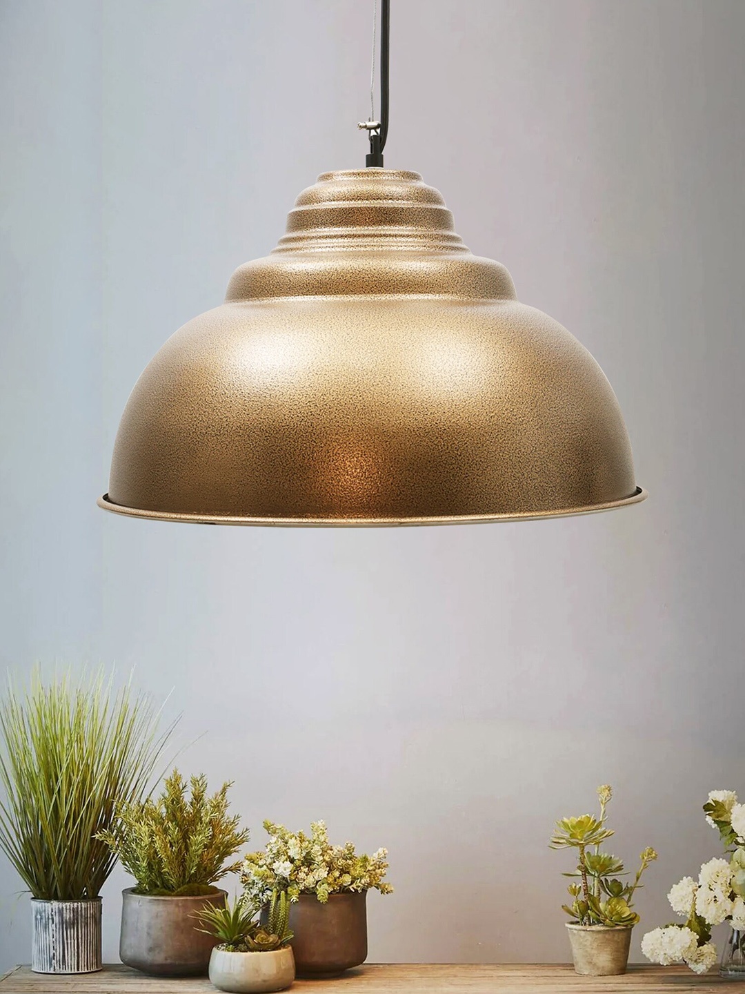 

Homesake Textured Hanging Pendant Lamp, Gold