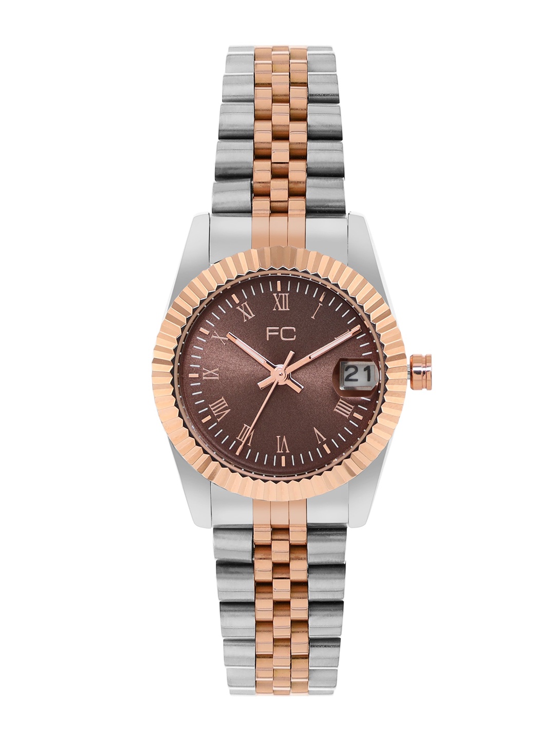 

French Connection Women Stainless Steel Bracelet Style Straps Analogue Watch FCN00085A, Brown