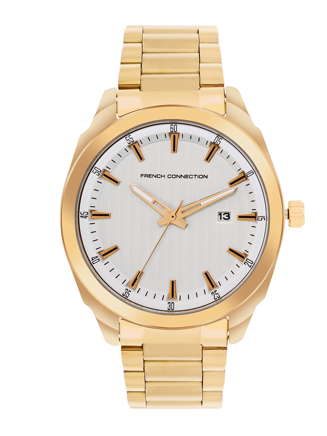 

French Connection Men Stainless Steel Bracelet Style Straps Analogue Watch FCN00049D, Silver