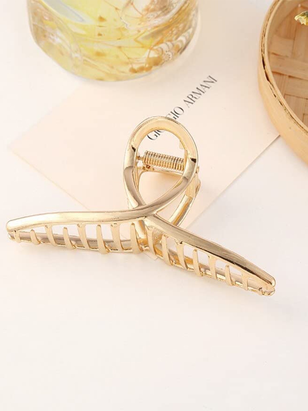

Krelin Women Set Of 3 Claw Clips, Gold