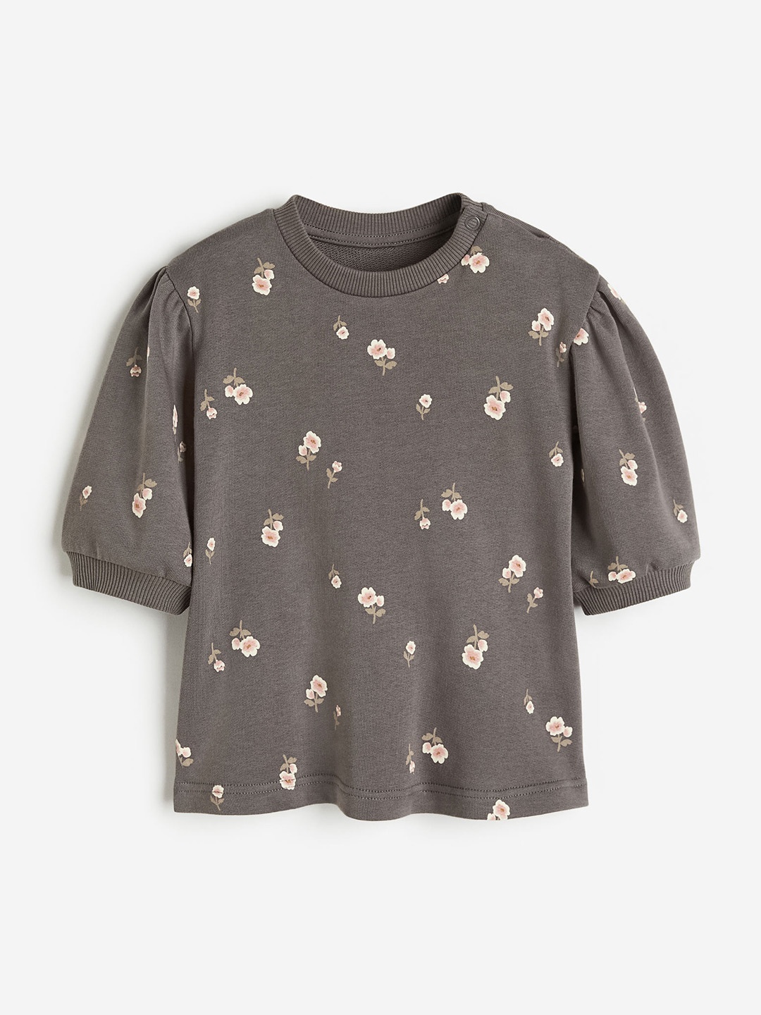 

H&M Girls Patterned Sweatshirt Dress, Grey