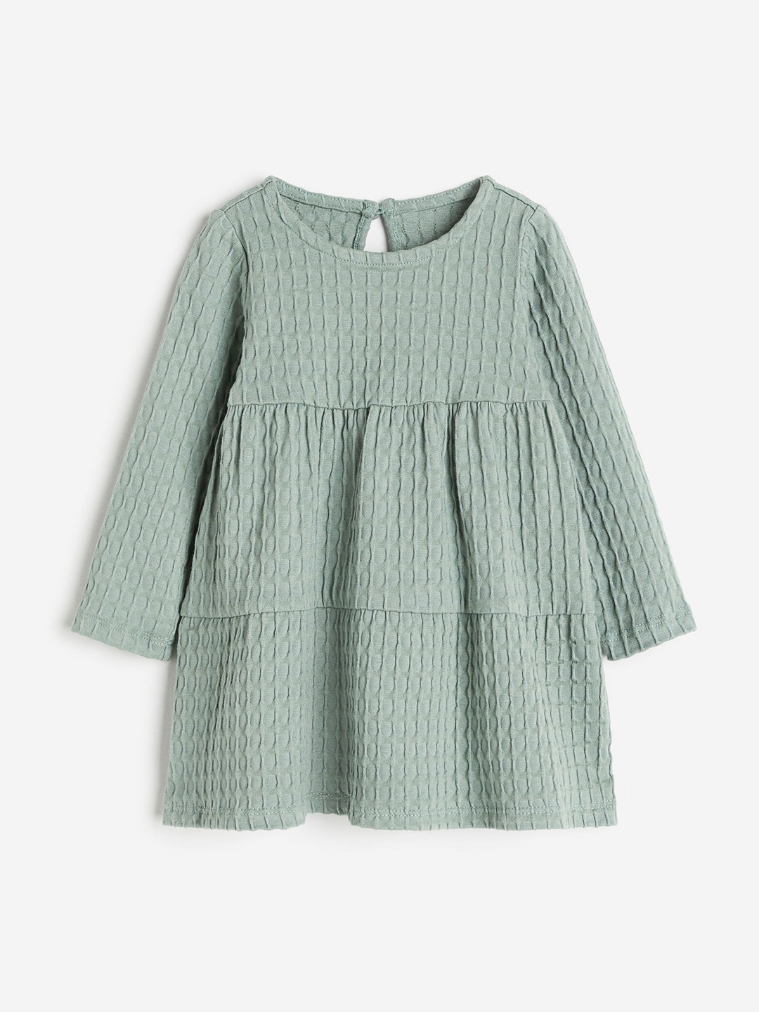

H&M Girls Cotton Jersey Dress, Green