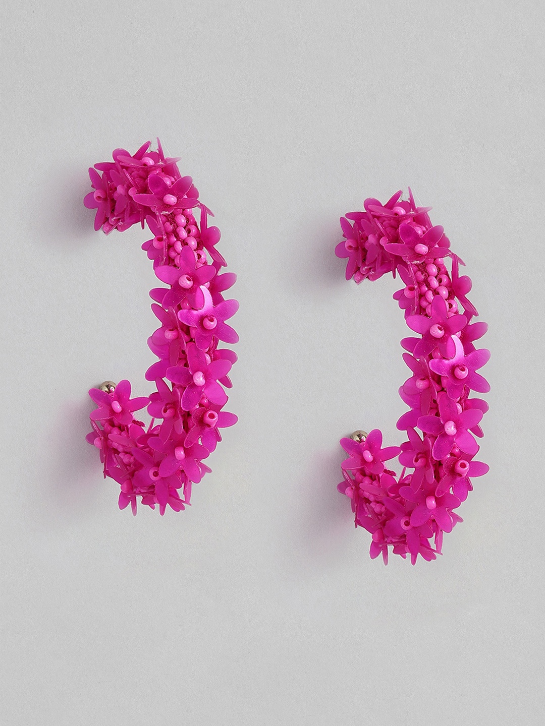 

Sangria Contemporary Half Hoop Earrings, Fuchsia