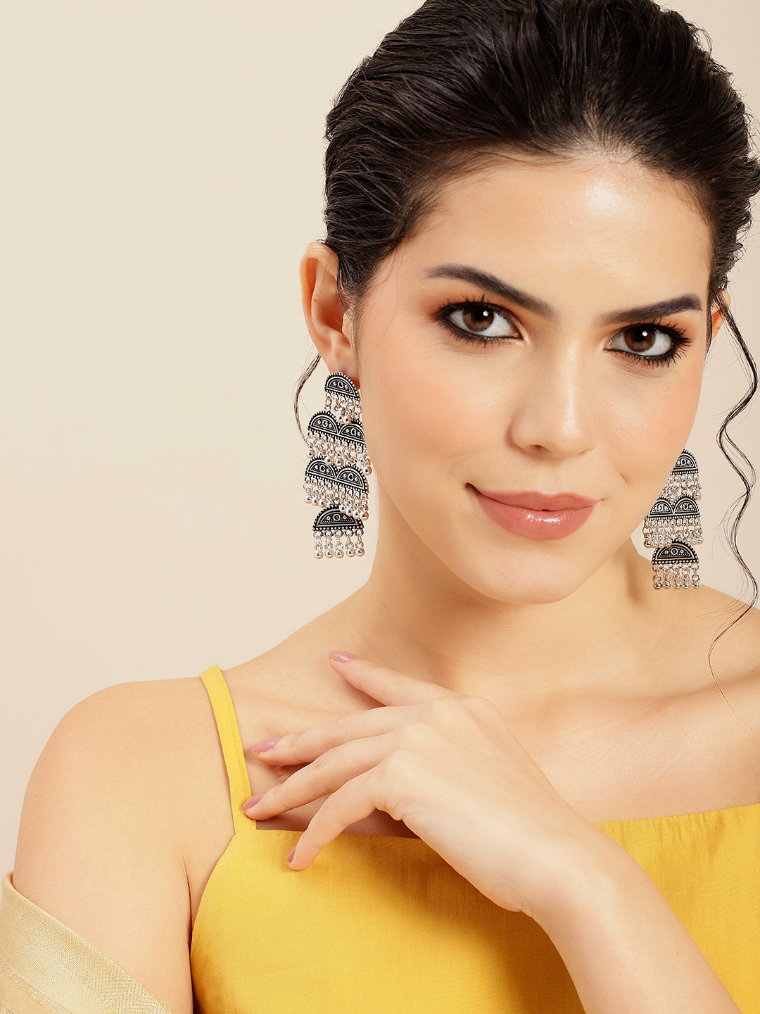 

Sangria Contemporary Drop Earrings, Silver