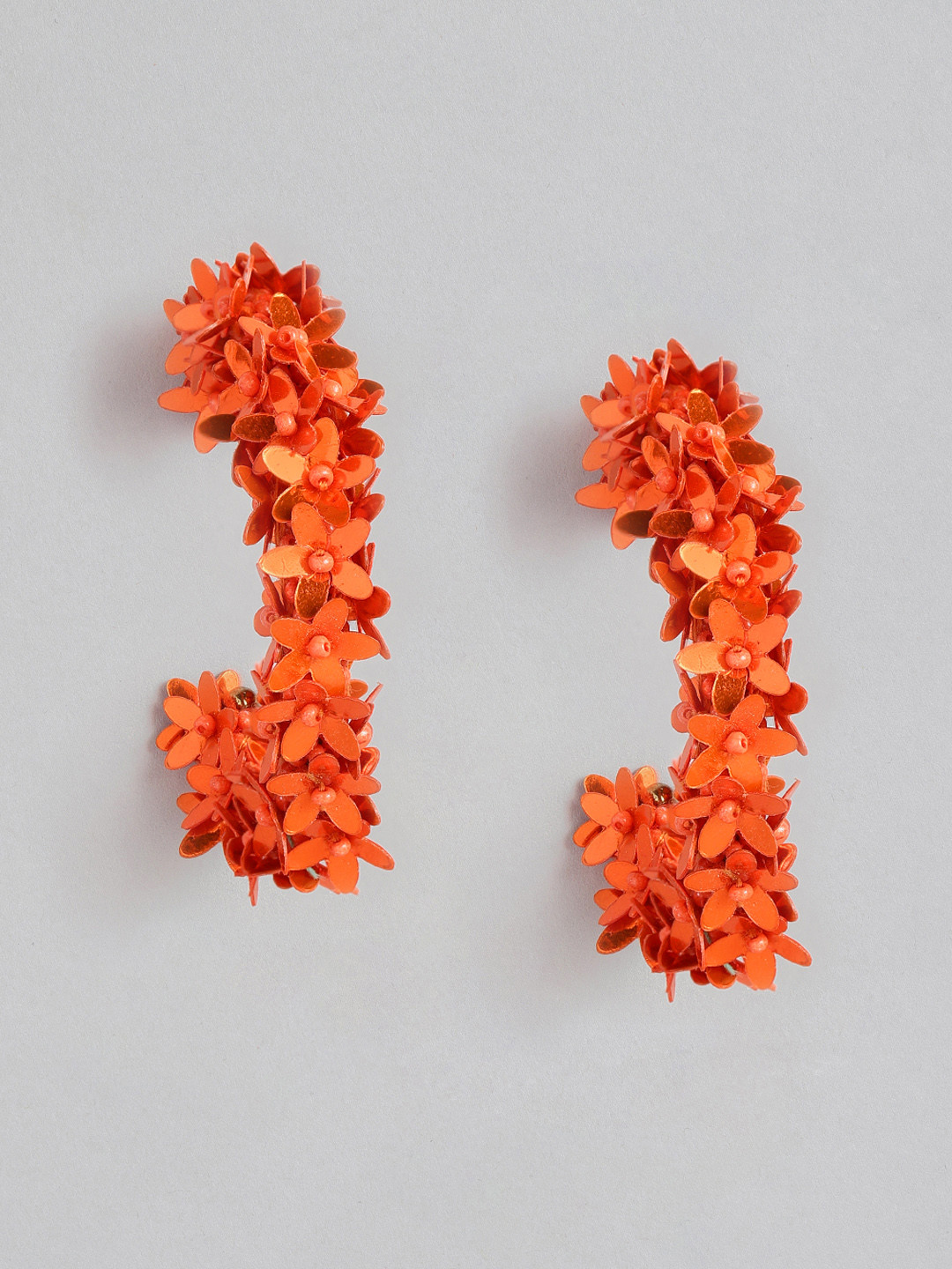 

Sangria Contemporary Half Hoop Earrings, Orange