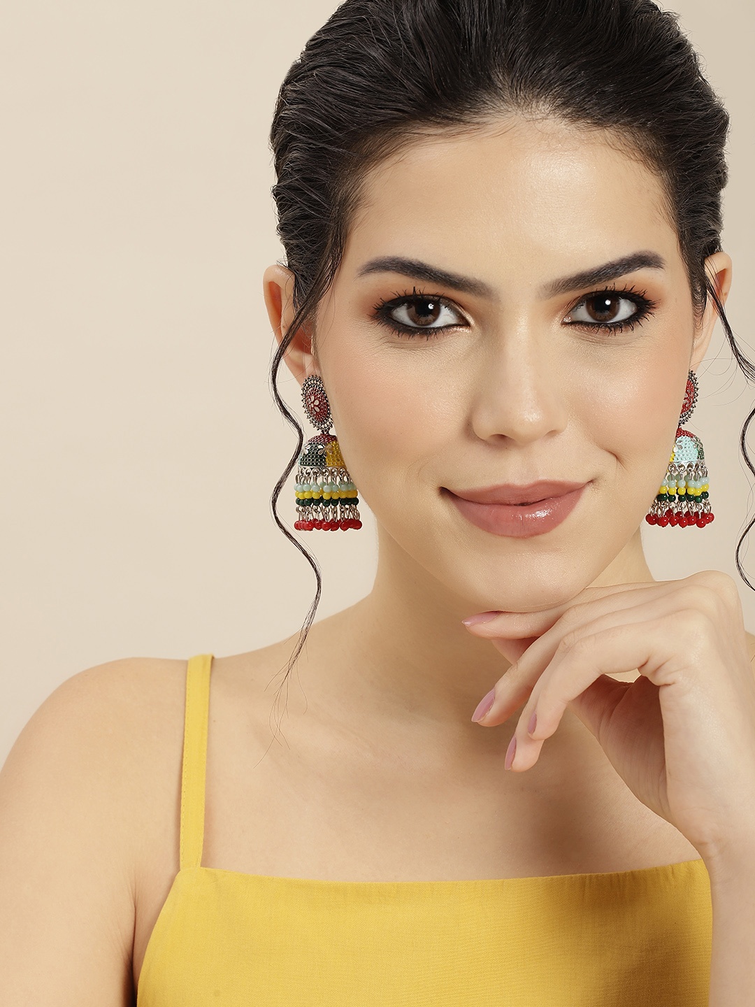 

Sangria Dome Shaped Jhumkas, Multi