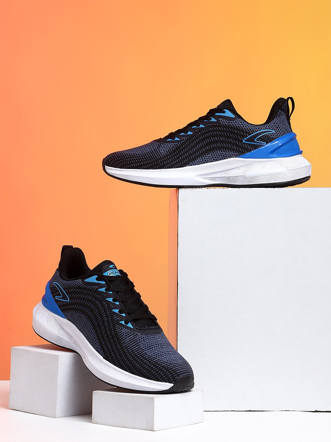 

PICAASO Men GLOSTER Mesh Running Shoes, Black